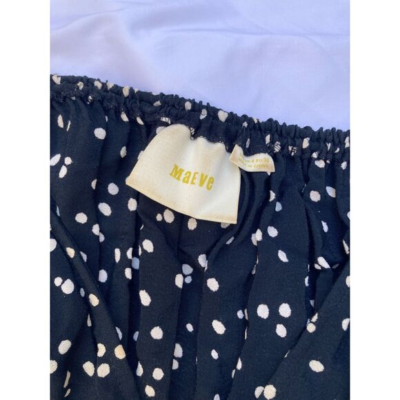 Anthropologie Maeve Finley Jumpsuit Polka Dot Wide Leg Sleeveless Size US 0/UK 4 - Picture 6 of 8